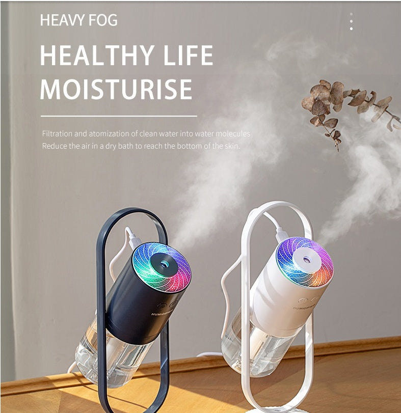 Humidificador de aire USB Magic Shadow para el hogar con luces nocturnas de proyección, generador de niebla ultrasónico para coche, minipurificador de aire para oficina