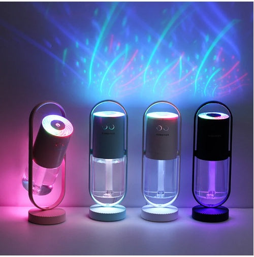 Humidificador de aire USB Magic Shadow para el hogar con luces nocturnas de proyección, generador de niebla ultrasónico para coche, minipurificador de aire para oficina