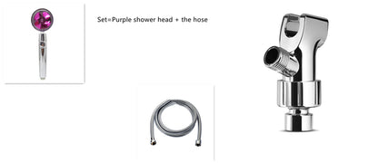 Cabezal de ducha de ahorro de agua con rotación de 360 ​​grados y pequeño ventilador ABS, boquilla rociadora de alta presión, accesorios de baño