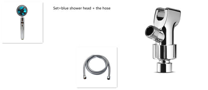 Cabezal de ducha de ahorro de agua con rotación de 360 ​​grados y pequeño ventilador ABS, boquilla rociadora de alta presión, accesorios de baño