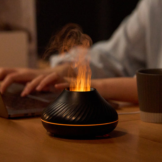 RGB Flame Volcano Humidifier 130Ml 3d Colorful