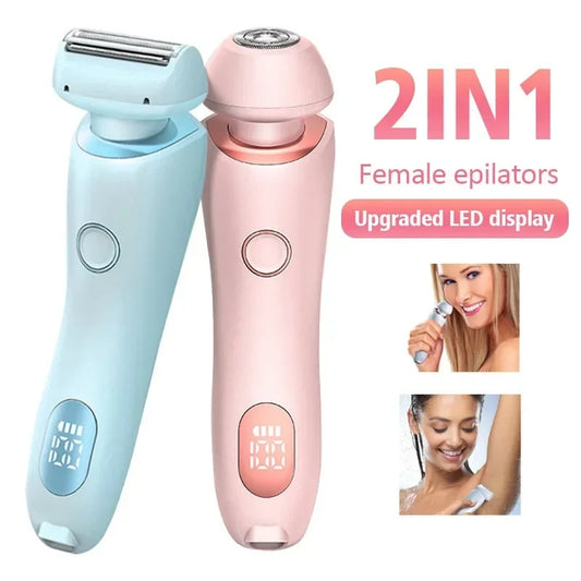 2 In 1 Hair Removal Epilator Rechargeable Hair Trimmer