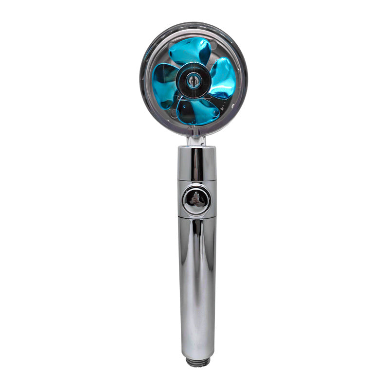 Cabezal de ducha de ahorro de agua con rotación de 360 ​​grados y pequeño ventilador ABS, boquilla rociadora de alta presión, accesorios de baño